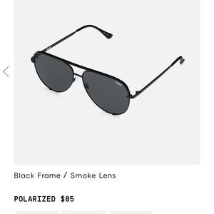 Quay, polarized,  unisex aviator sunglasses